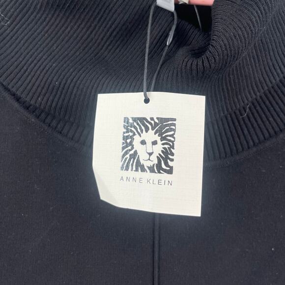 ANNE KLEIN Sweater Size 2X NWT Black Gold Button Detail Cowl Neck Plus Curvy - Picture 4 of 14